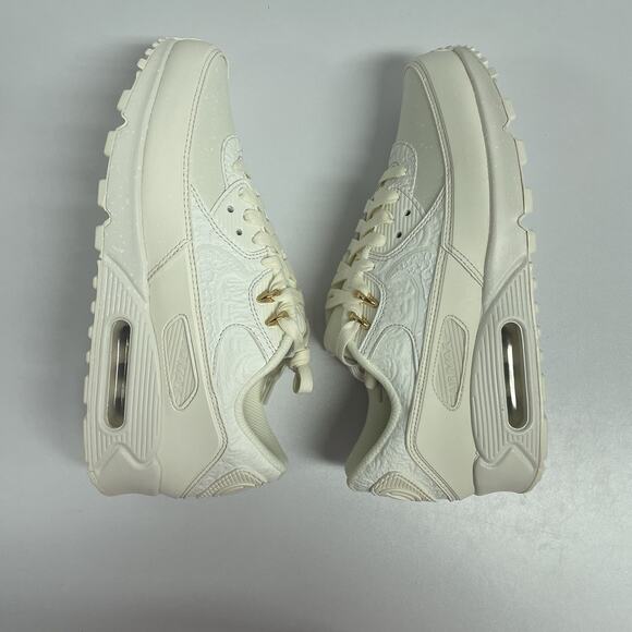Nike Air Max 90 Sail Slawn FD6492 100 Size 14 White Gold Artist Limited Rare main image 4